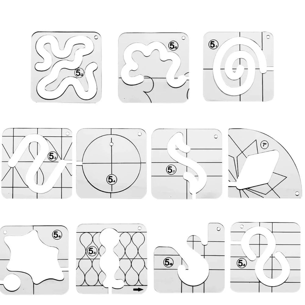 QuiltGlide – Quilting Template Set