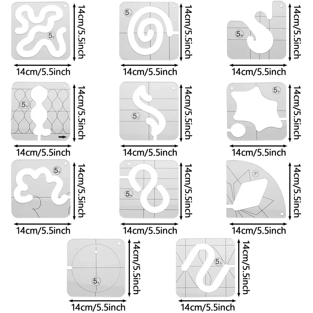 QuiltGlide – Quilting Template Set
