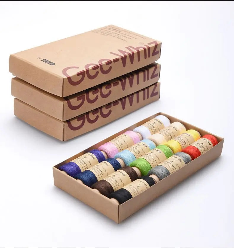 Stitchra – 12-Piece Cowhide Color Sewing Thread Set