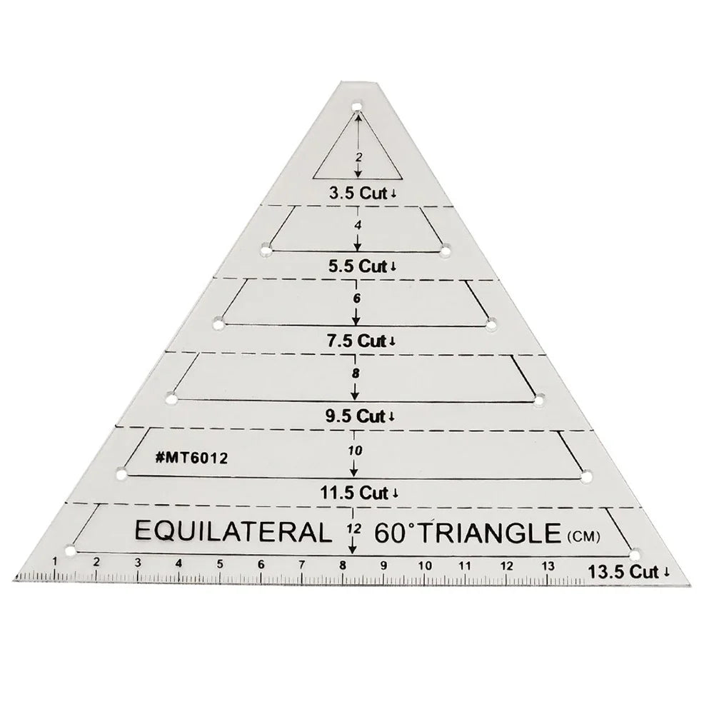 TriClearra – Acrylic Triangle Quilting & Patchwork Ruler