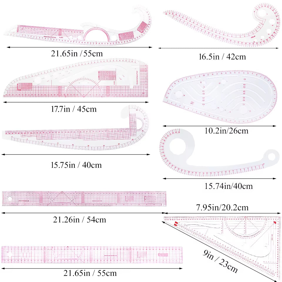 CurveCraft – French Curve Ruler Set