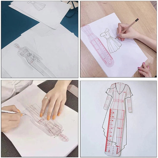 StitchFashion – 4 Piece Fashion Illustration Ruler Set