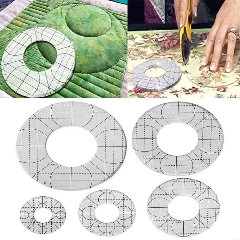 StitchCircle – Acrylic Patchwork Ruler Set