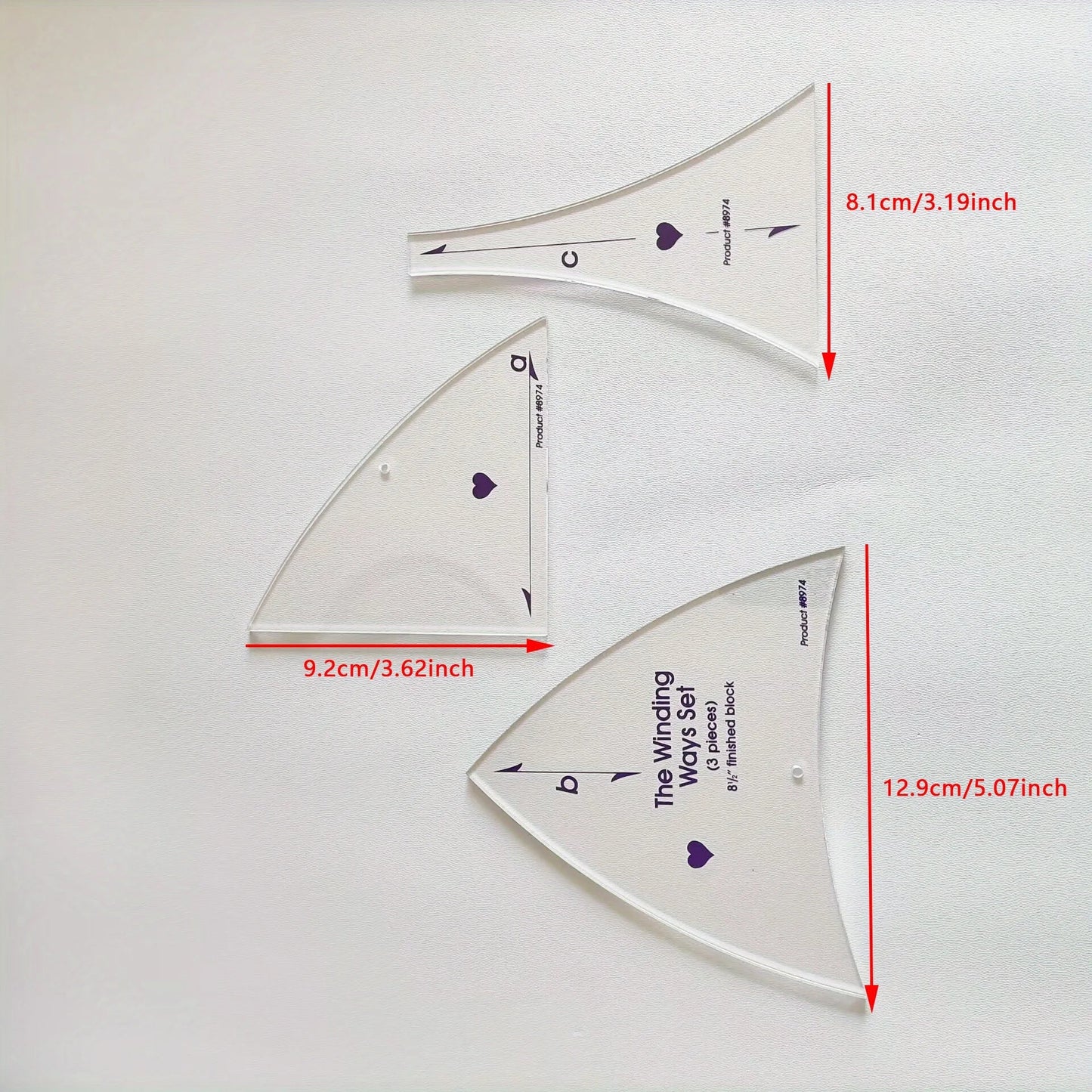 MeasurePal – 3-Piece Quilting Template Set