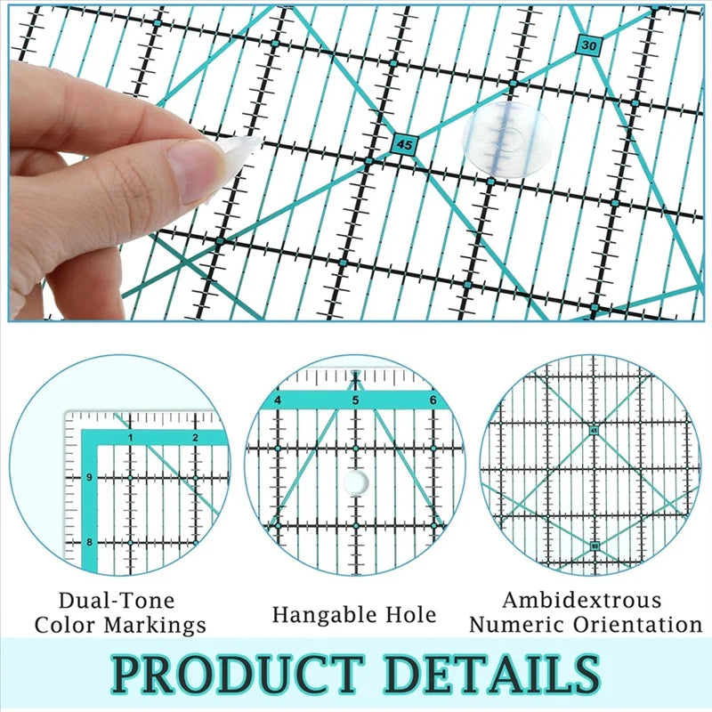 MasterRuler – 5-Piece Quilting Ruler Set