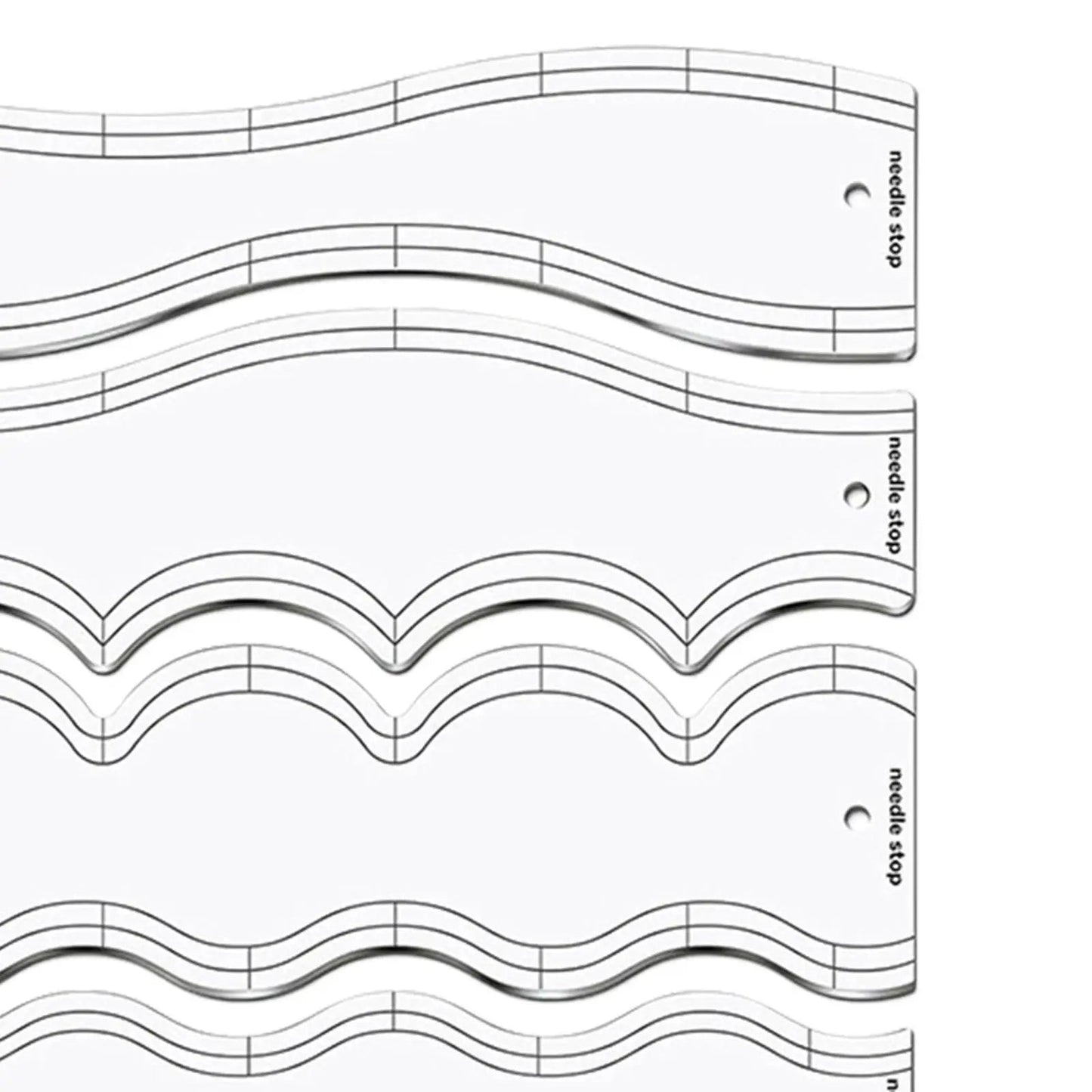 WaveStitch – 5pcs Quilting Ruler Set