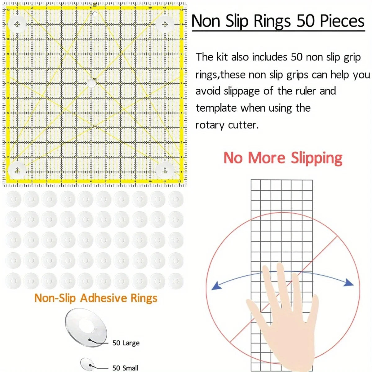 StitchSphere – 7 Piece Acrylic Quilting Ruler Kit