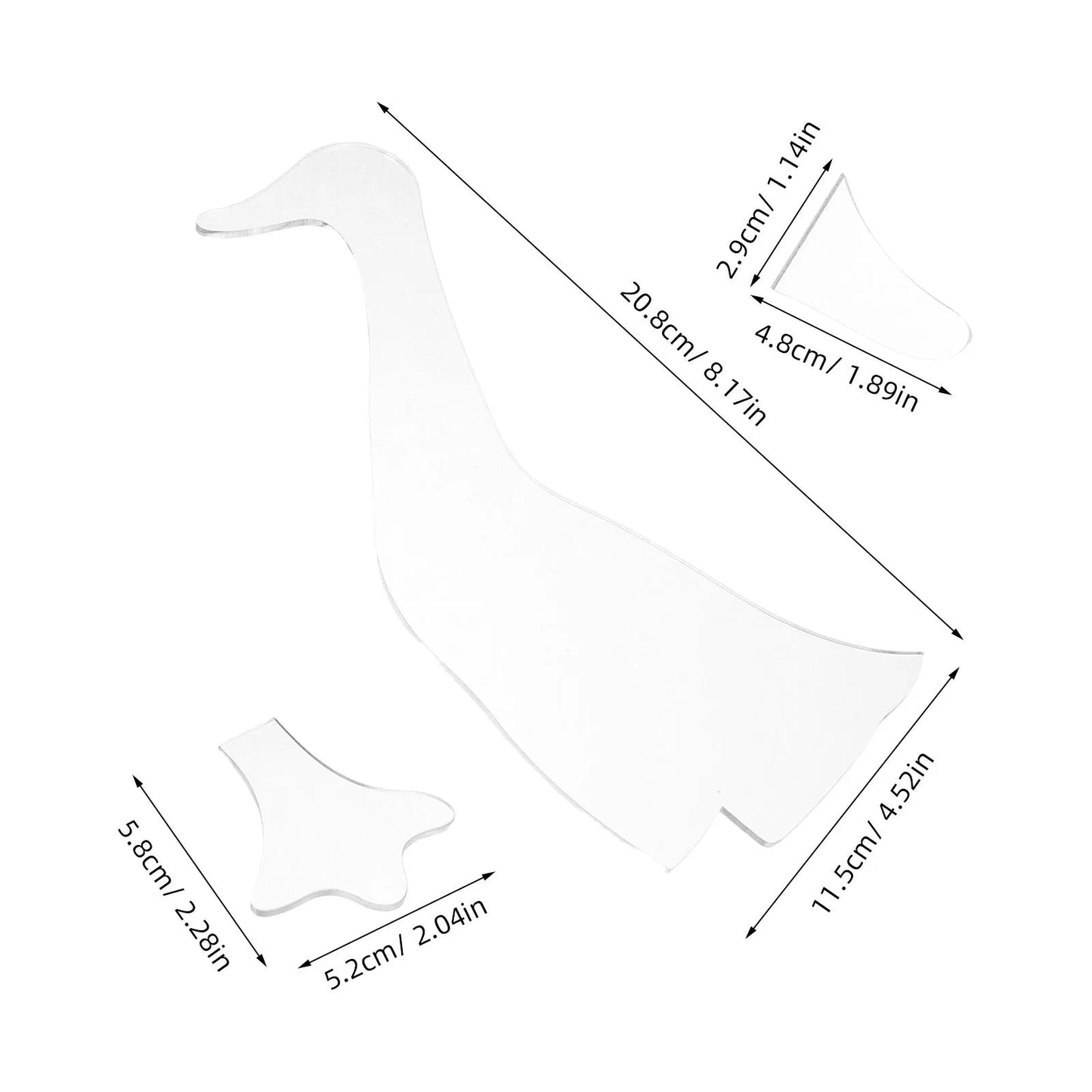 QuackQuilt – 3-Piece Duck Patchwork Template Set