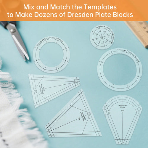 Petalique – 10PCS Acrylic Quilting Template & Ruler Set