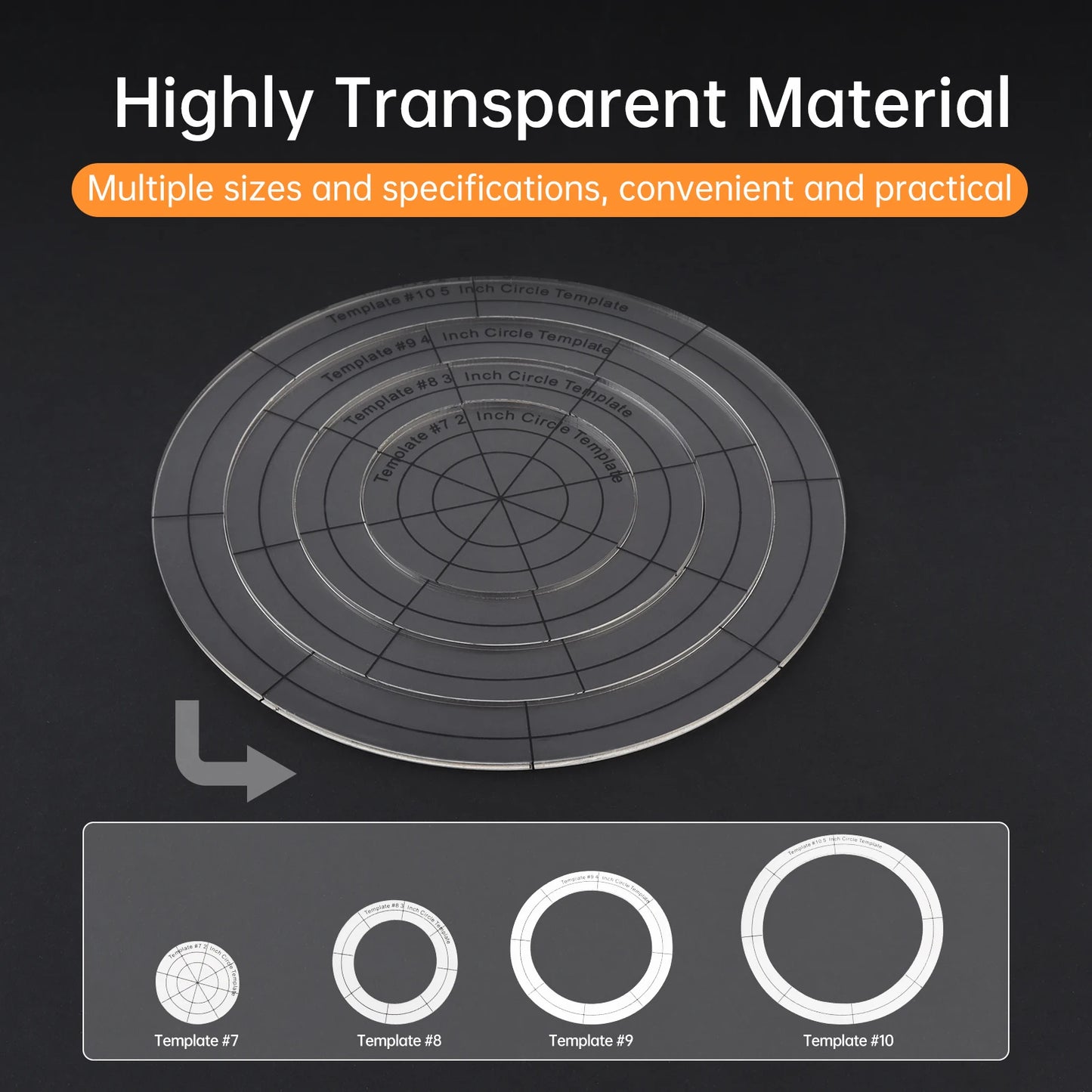 Petalique – 10PCS Acrylic Quilting Template & Ruler Set