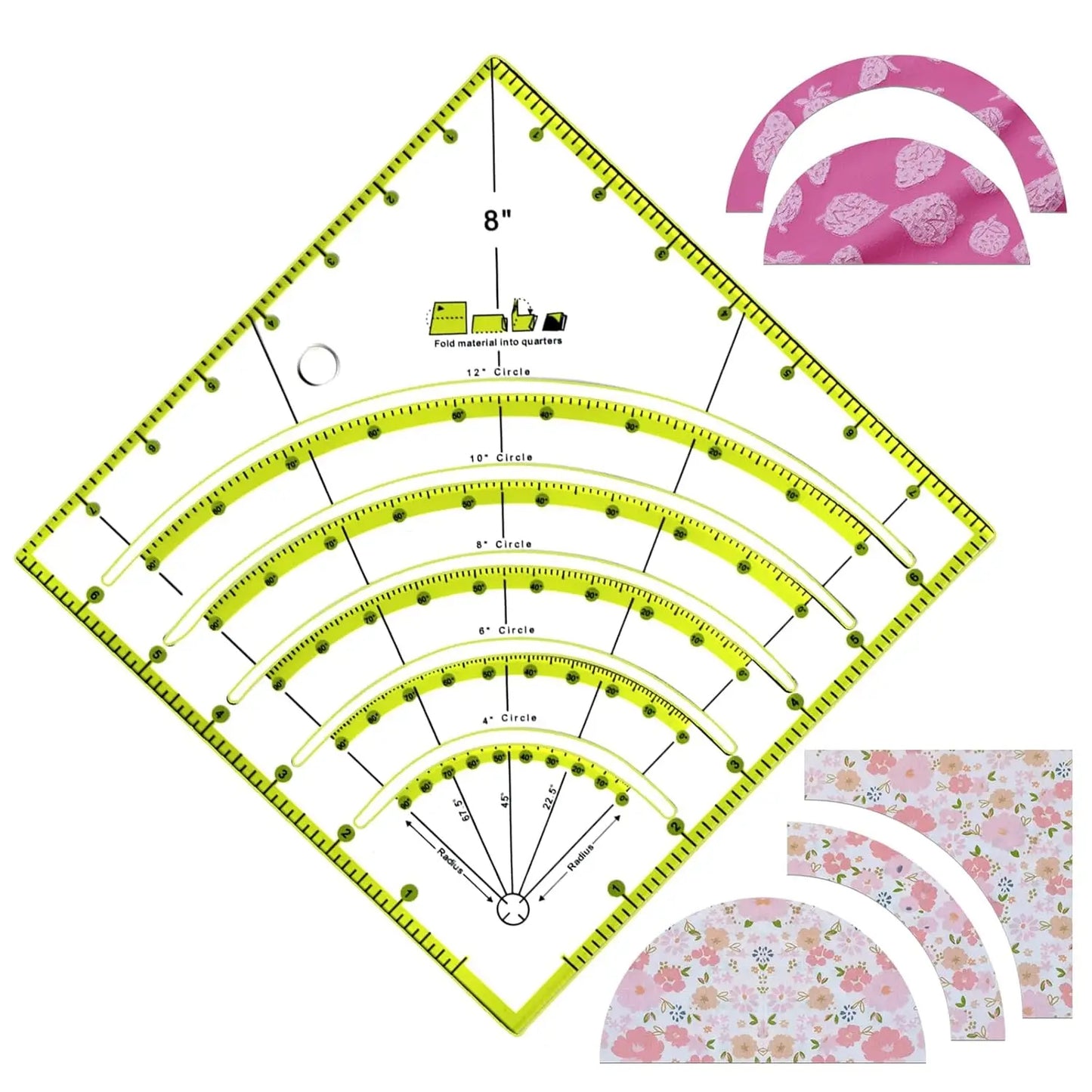 StitchVector – Precision 8" Acrylic Quilting Ruler