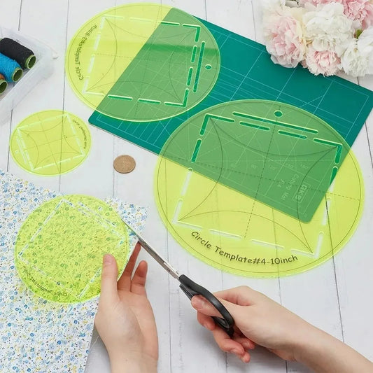 CircleCraft – 4-Piece Round Quilting Template Set