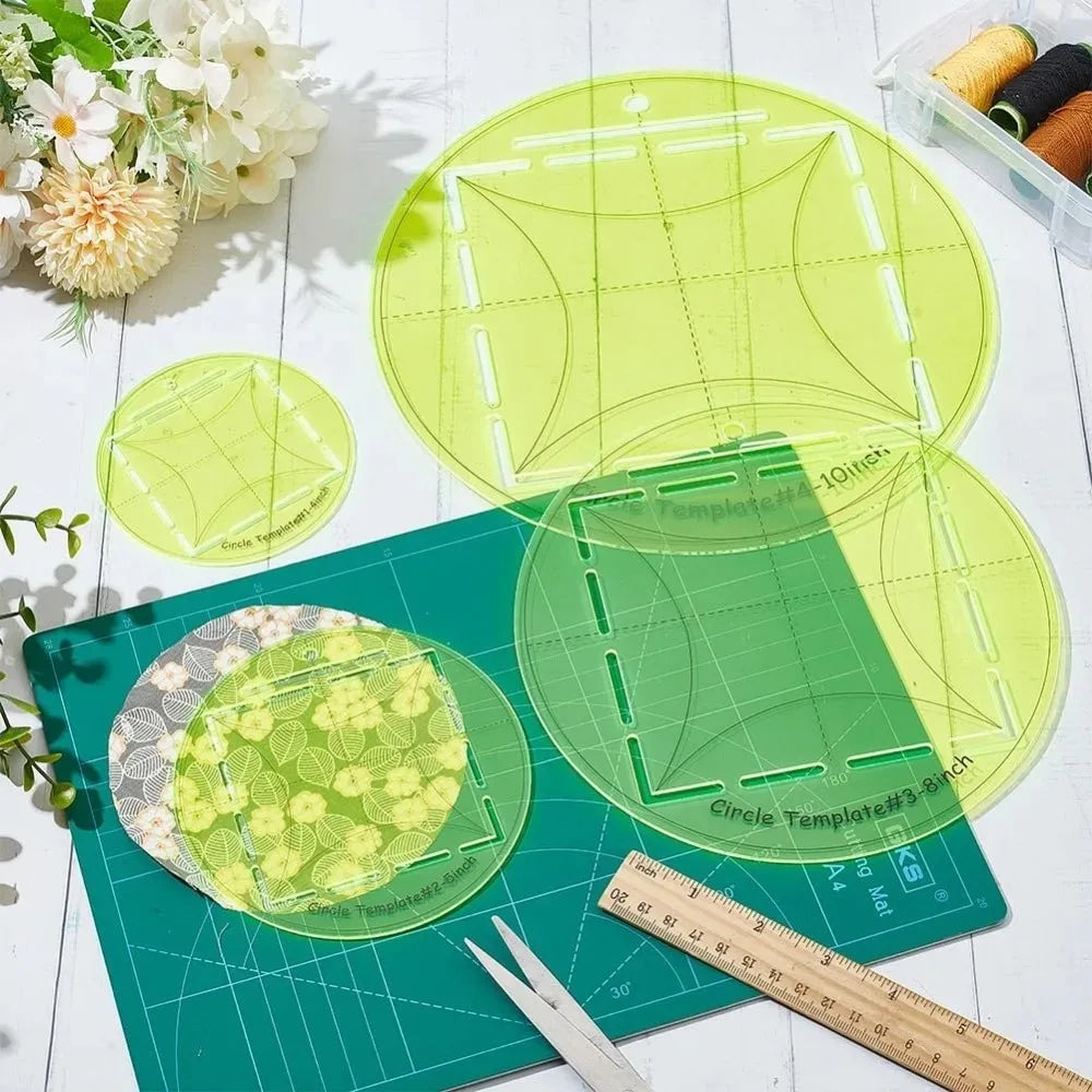 CircleCraft – 4-Piece Round Quilting Template Set