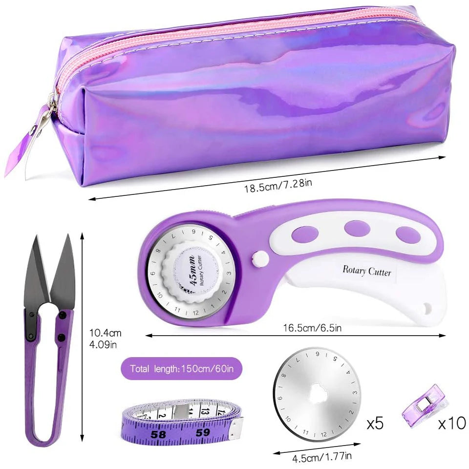 FiberEdge – Purple 45mm Rotary Cutter Sewing Kit