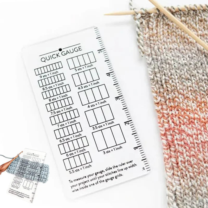 KnitCheck – Knitting & Crochet Gauge Ruler.