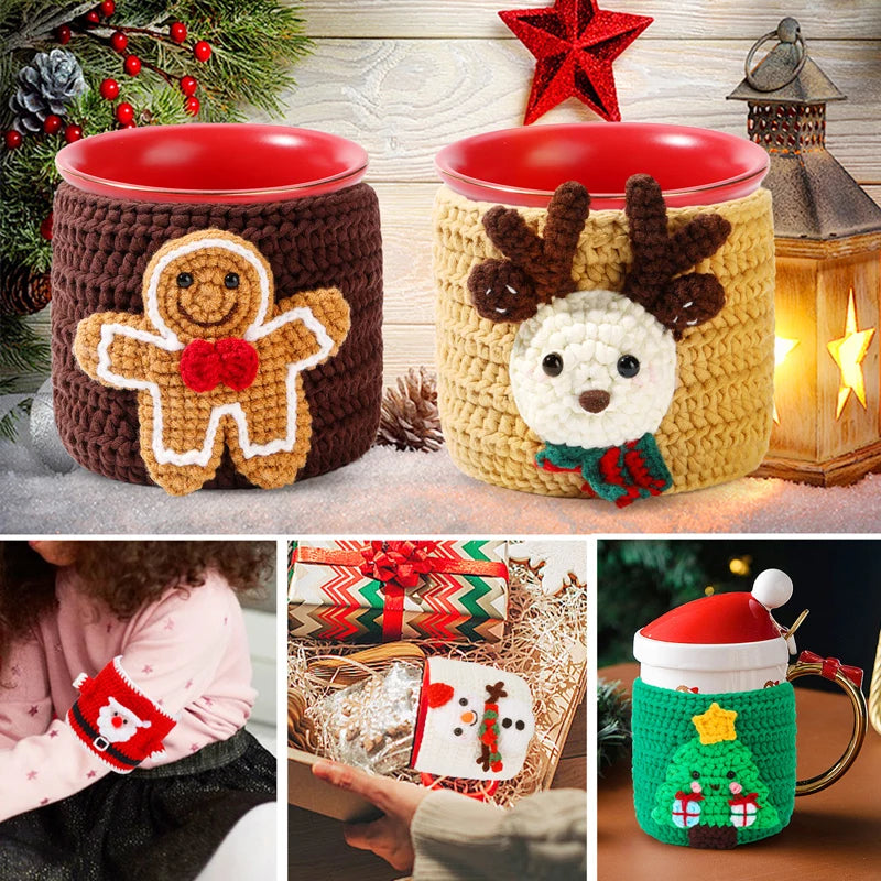 FestiveSip – Christmas Cup Cover Crochet Kit