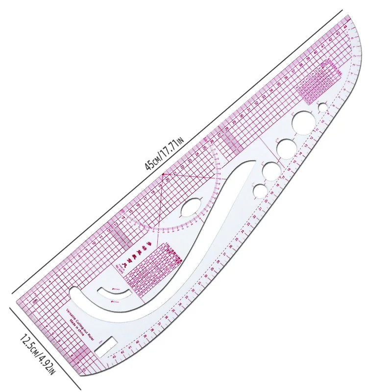 LineCrafta – Dual-Use Straight & Curve Sewing Ruler