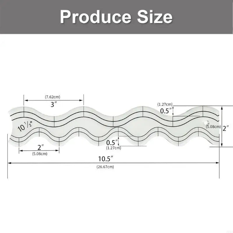 WaveMarka – Clear Acrylic Wavy Quilting Ruler Templates