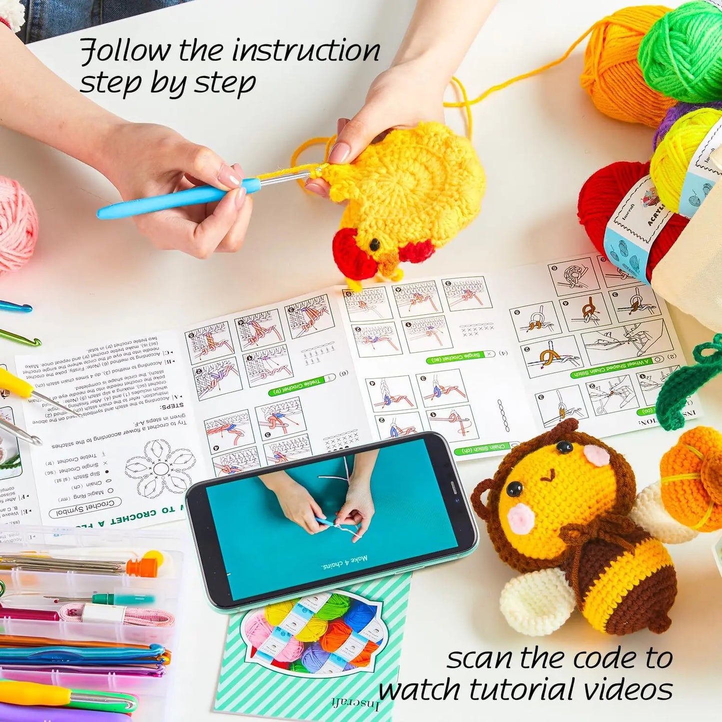StitchCarry – Beginner Crochet &amp; Knitting Starter Set