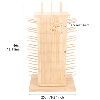 Threadorae – 93-Spool Rotating Wooden Thread Rack