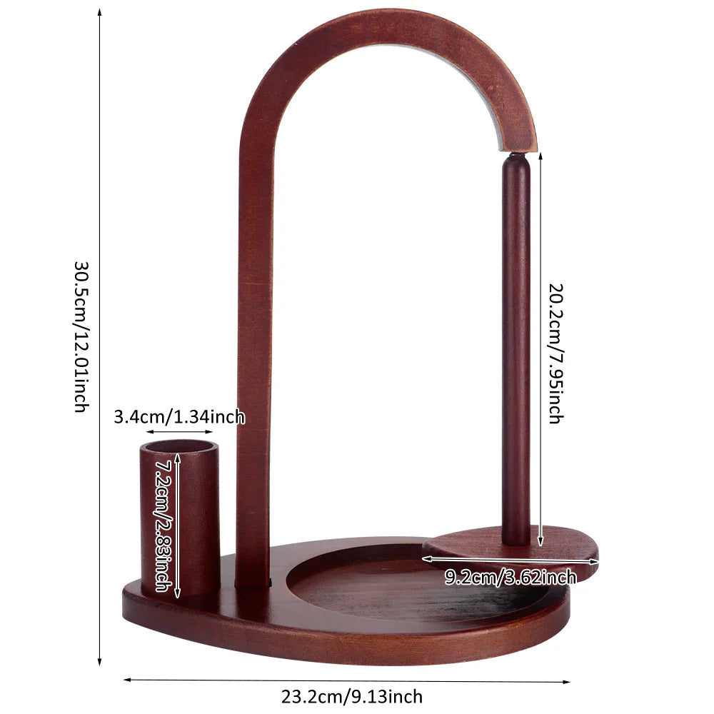 YarnCradle – Wooden Yarn Spinner with Crochet Storage