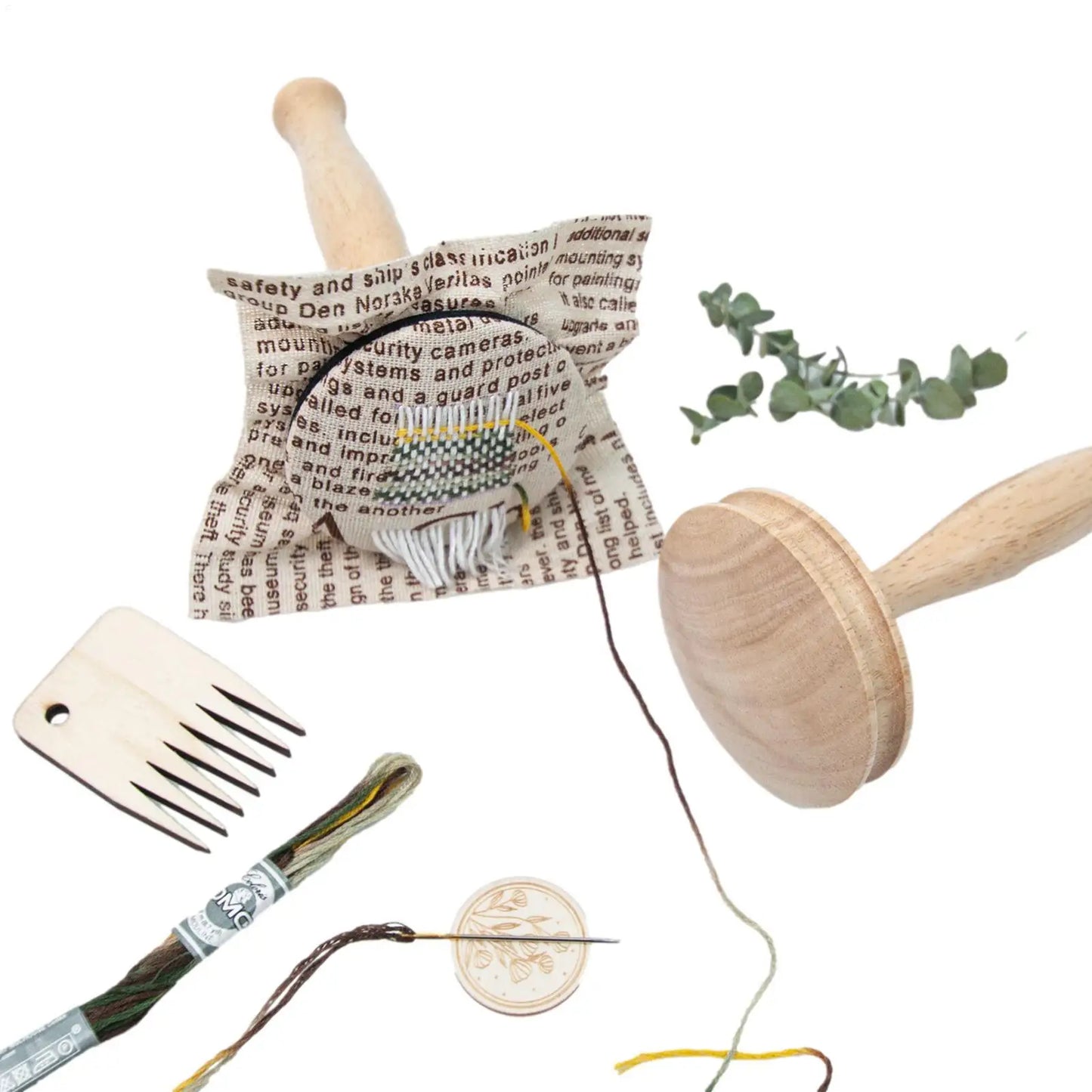 Darnella – Wooden Mushroom Sock Darning & Repair Kit