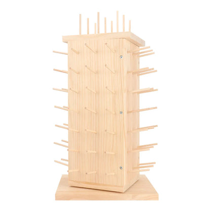 Threadorae – 93-Spool Rotating Wooden Thread Rack