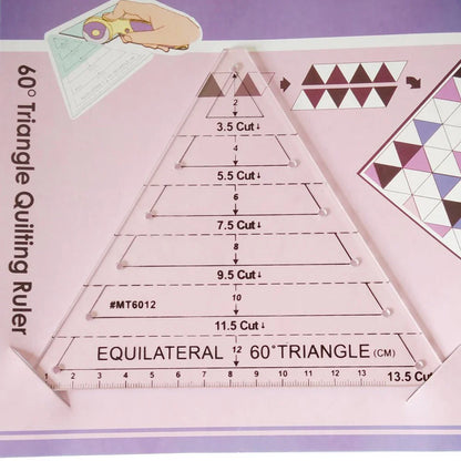 TriClearra – Acrylic Triangle Quilting & Patchwork Ruler