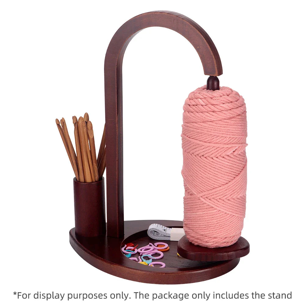 YarnCradle – Wooden Yarn Spinner with Crochet Storage