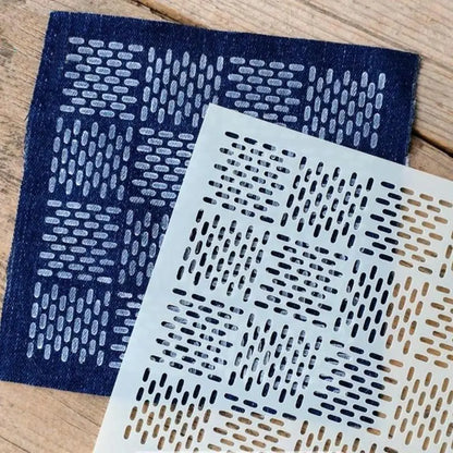 StitchGeomia –  Reusable Sashiko & Embroidery Stencil Set