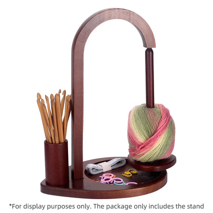 YarnCradle – Wooden Yarn Spinner with Crochet Storage