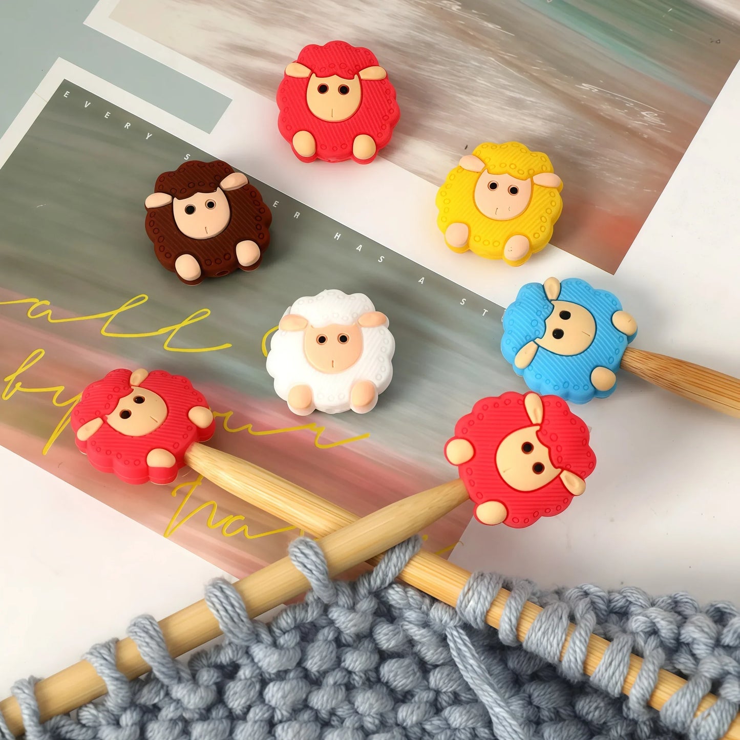 NeedleLock – Knitting Needle Stopper Caps Set