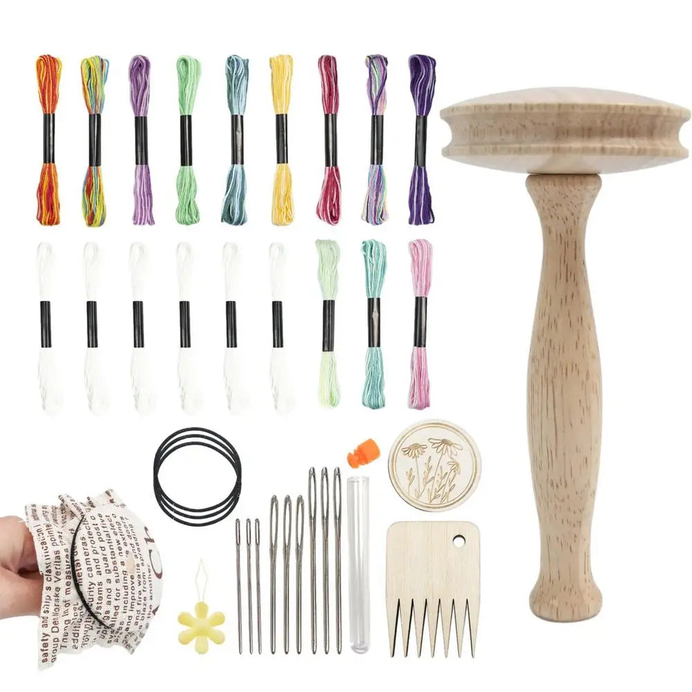 Darnella – Wooden Mushroom Sock Darning & Repair Kit