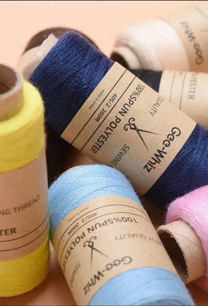 Stitchra – 12-Piece Cowhide Color Sewing Thread Set