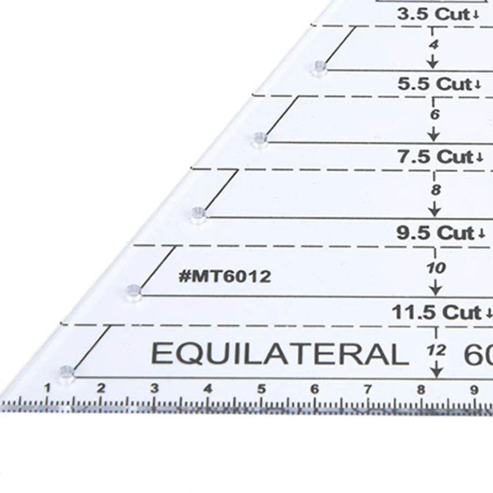 TriClearra – Acrylic Triangle Quilting & Patchwork Ruler