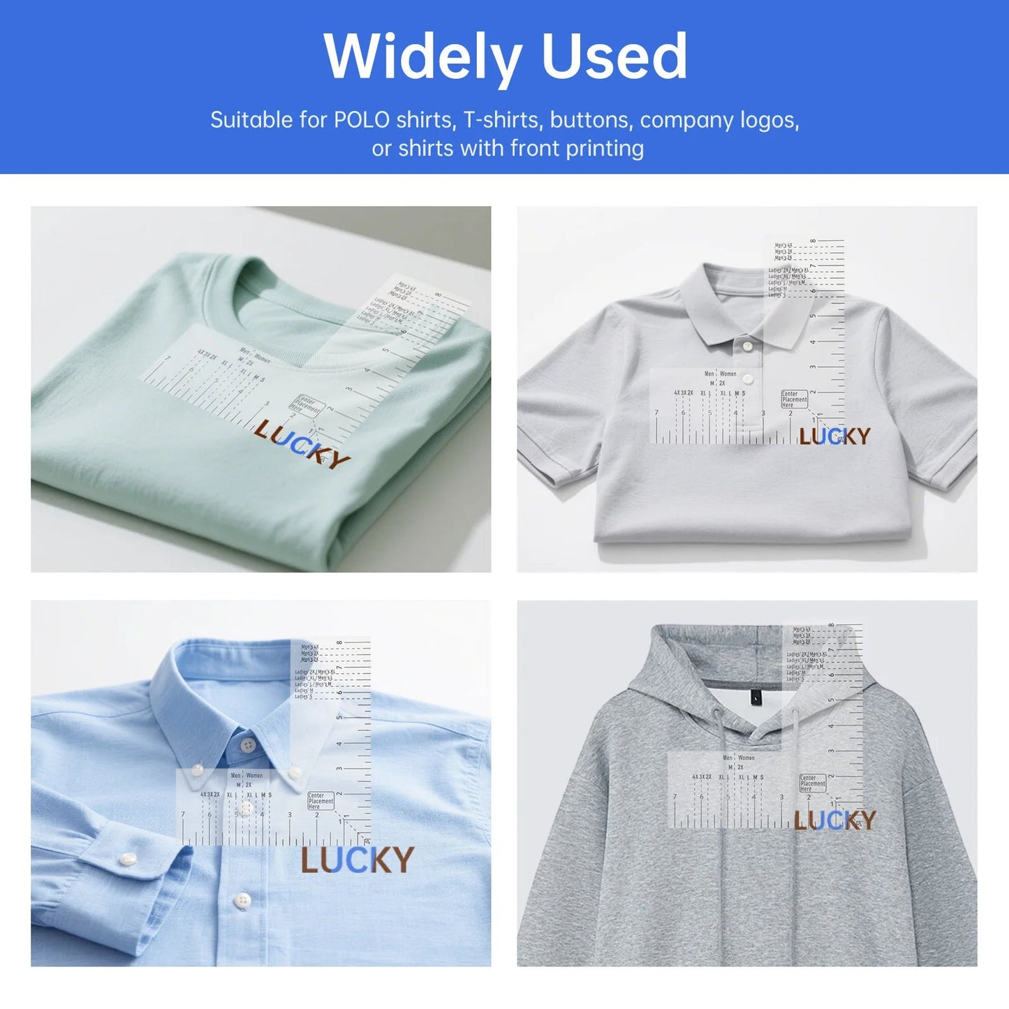 AlignFlow – Acrylic T-Shirt Ruler & Logo Placement Guide
