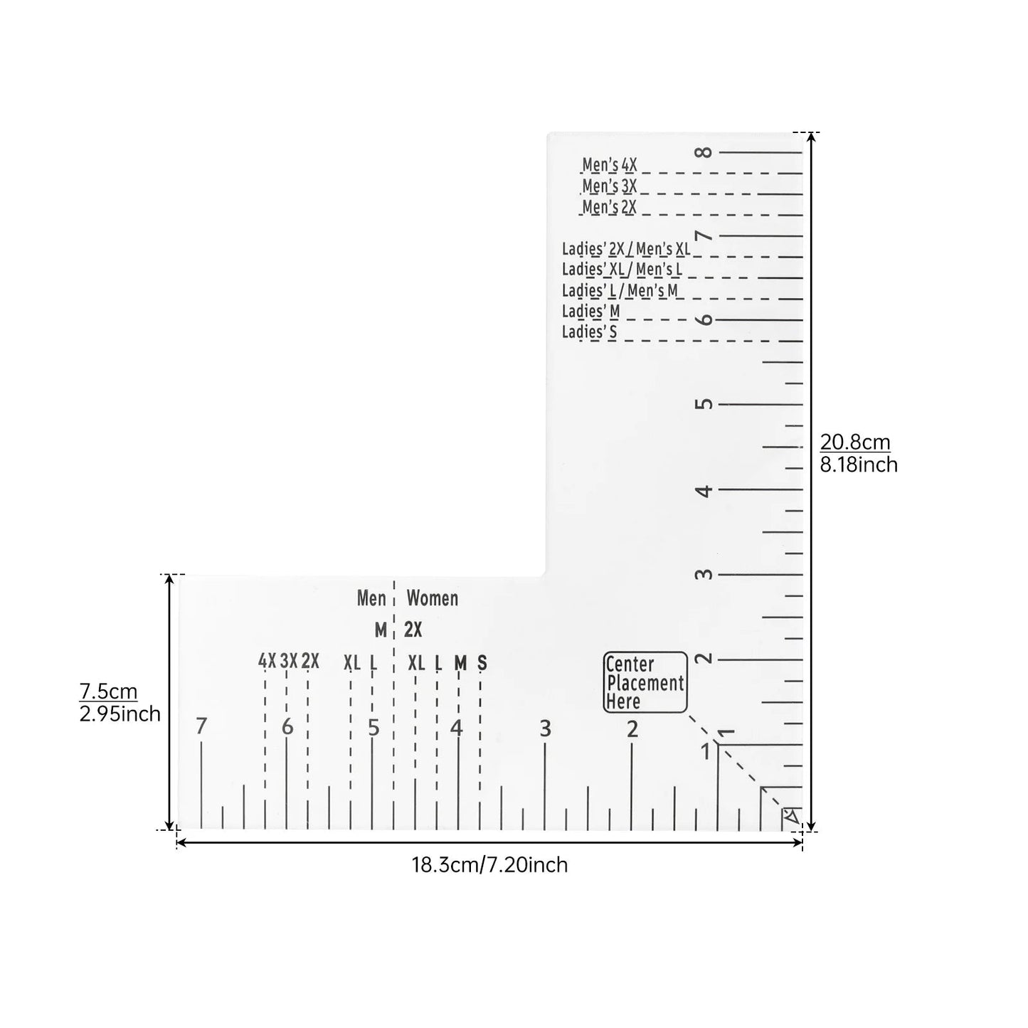 AlignFlow – Acrylic T-Shirt Ruler & Logo Placement Guide