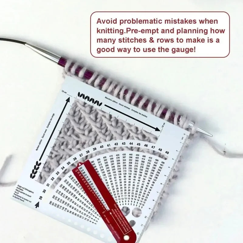 KnitGauge – Knitting Gauge Ruler & Row Counter