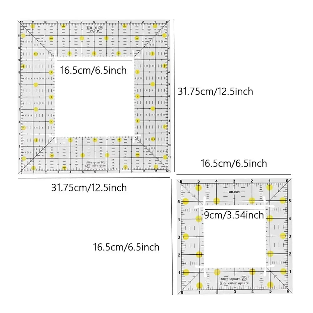 QuiltSquare – Acrylic Square Patchwork Ruler