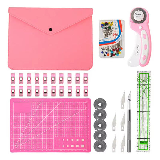 PinkCut – Pink Rotary Quilting Cutter Set