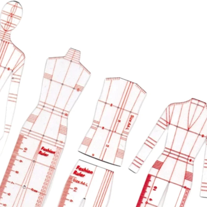StitchFashion – 4 Piece Fashion Illustration Ruler Set