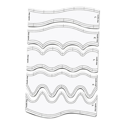 WaveStitch – 5pcs Quilting Ruler Set