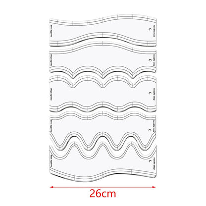 WaveStitch – 5pcs Quilting Ruler Set