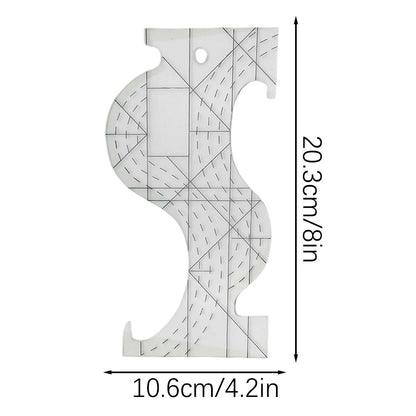 CurvyQuilt – Transparent Quilting Template Ruler