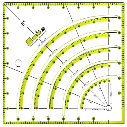 QuiltBox – 8 Inch Acrylic Quilting Ruler