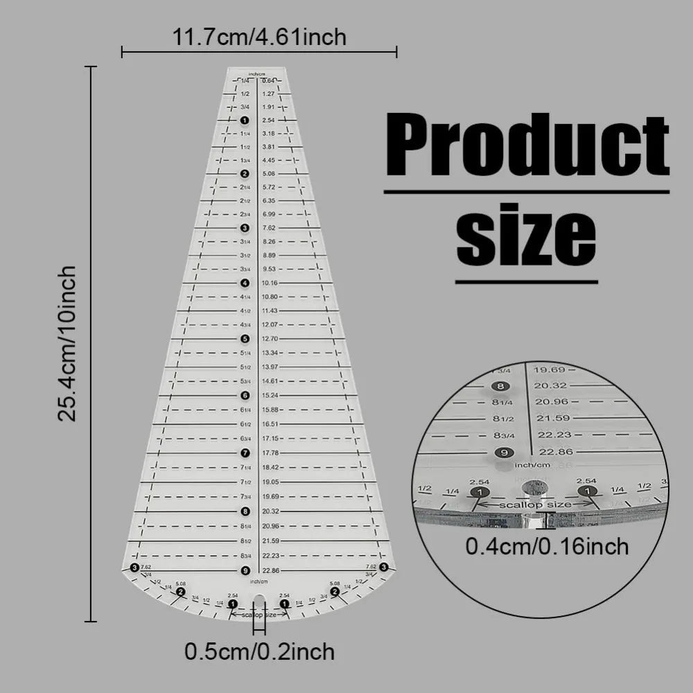 WeeQuilt – Dresden Plate Quilting Template