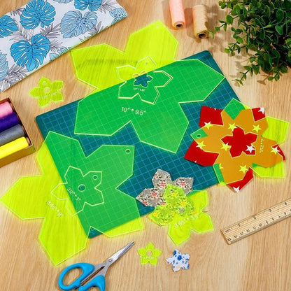 FloraStitch – Acrylic Flower Quilting Template Set