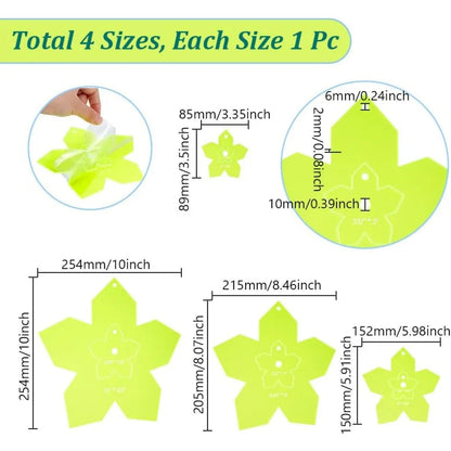 FloraStitch – Acrylic Flower Quilting Template Set