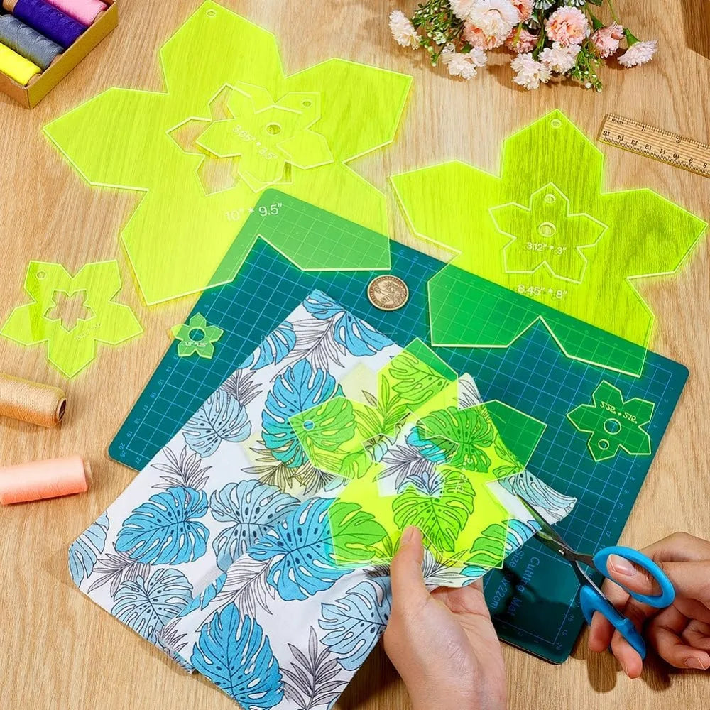 FloraStitch – Acrylic Flower Quilting Template Set