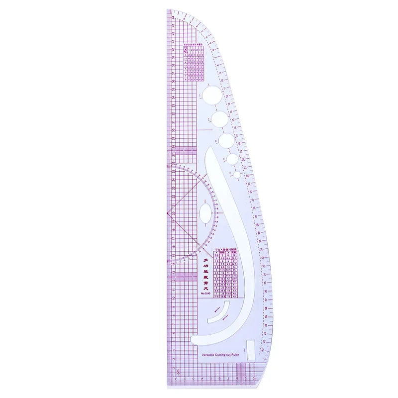 SewCurverule – Transparent French Curve Ruler Set